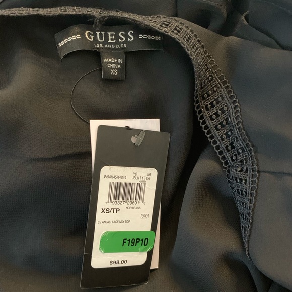 GUESS Lace-Trimmed Top - Picture 8 of 8